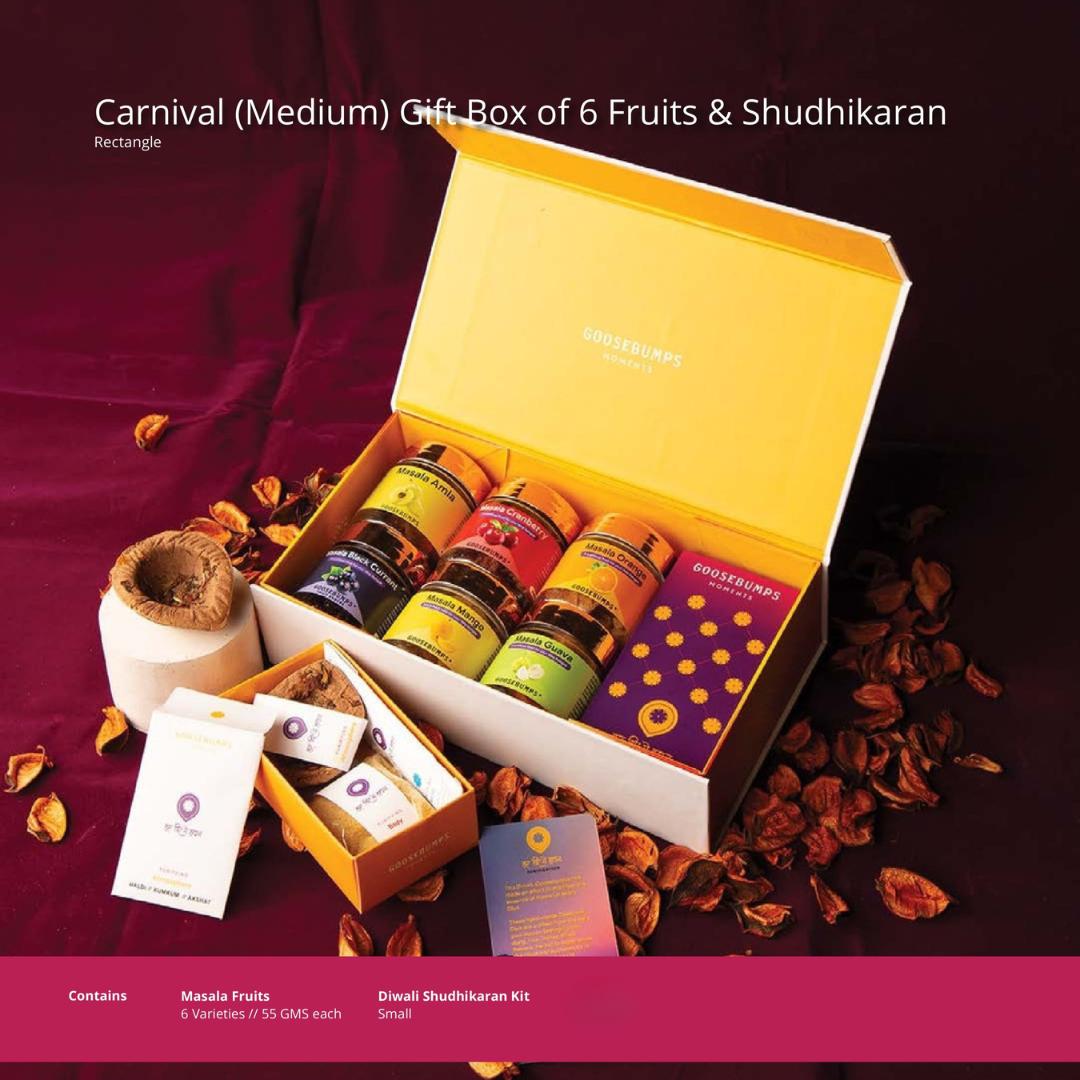 Carnival Diwali Gift Box - 6 Masala Fruits with Shudhikaran Kit